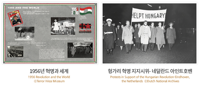 1956년 혁명과 세계 | 1956 Revolution and the World CTerror Háza Múzeum, 헝가리 혁명 지지시위- 네덜란드 아인트호벤 | Protests in Support of the Hungarian Revolution-Eindhoven, the Netherlands CDutch National Archives