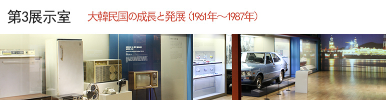 第3展示室 大韓民国の成長と発展（1961年~1987年）