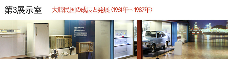 第3展示室 大韓民国の成長と発展(1961年~1987年)