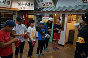 해금강테마박물관 무궁화 꽃이 피었습니다.