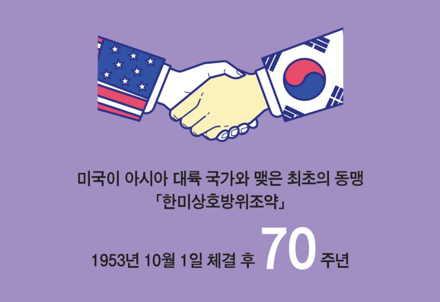 미국이 아시아 대륙 국가와 맺은 최초의 동맹 「한미상호방위조약」 1953년 10월 1일 체결 후 70주년